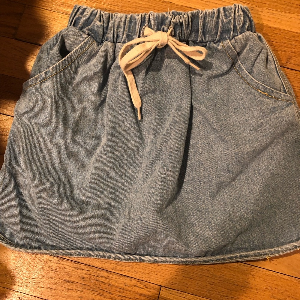 Denim mini skirt